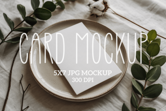 5x7 Greetings Cards Mockup 13