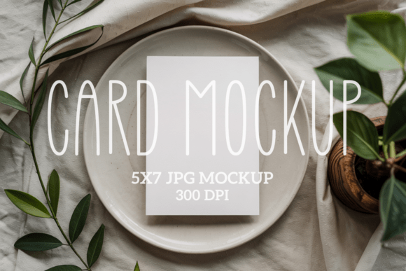 5x7 Greetings Cards Mockup 17