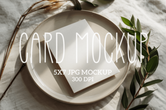5x7 Greetings Cards Mockup 7