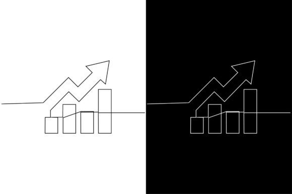 Business Icon Continuous One Line Art