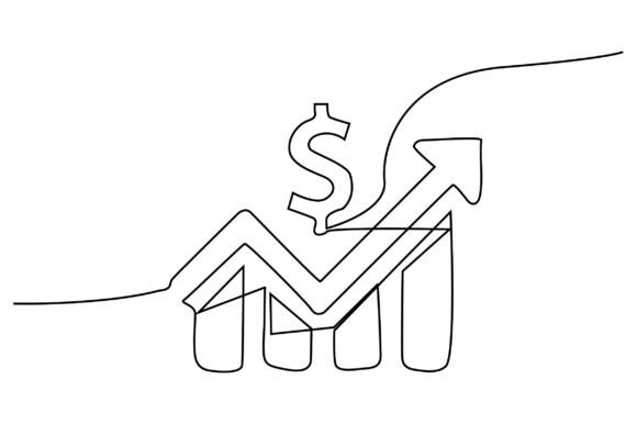 Business Icon One Line Art Vector Design