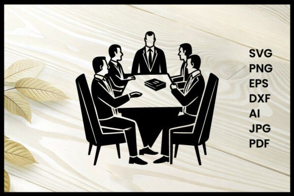 Business Meeting at Table Vector