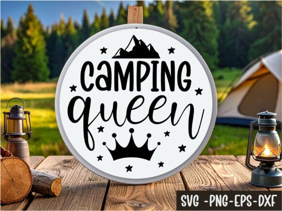 Camping Queen Round Sign Svg: A Versatile Design for All Your Creative Projects