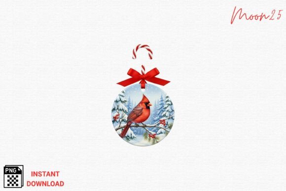 Cardinal Christmas Ornament PNG