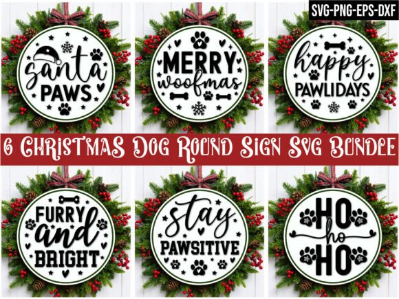 Christmas Dog Round Sign Svg Bundle: A Versatile Design for Creative Entrepreneurs