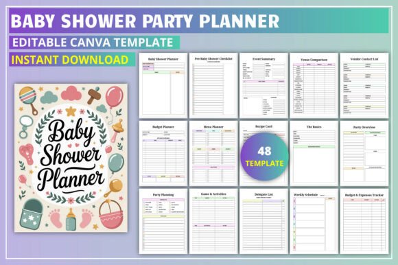 Editable Baby Shower Party Planner