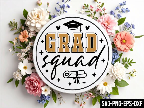 Grad Squad Round Sign SVG