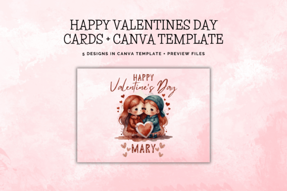 Happy Valentine Day Cards Canva Template