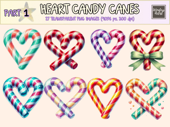 Heart Candy Canes Clipart: Adding Sweetness to Your Creative Projects