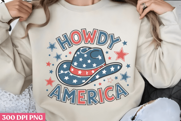 Howdy America PNG, Western 4th of July: A Versatile Design for Creative Projects