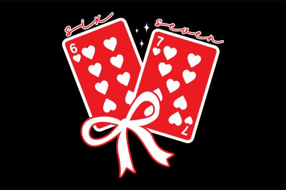 Playing Cards Valentine 6 7 SVG