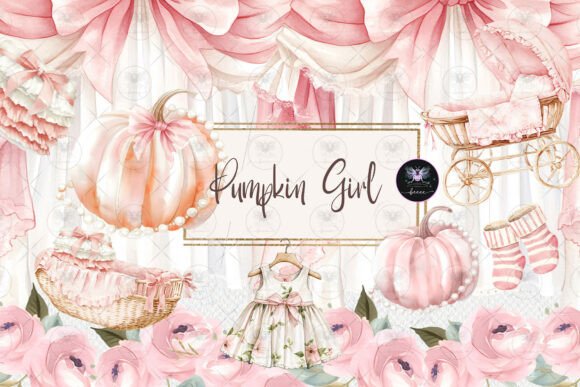 Pumpkin Girl Watercolor Clipart: A Versatile Addition to Autumn Creative Projects