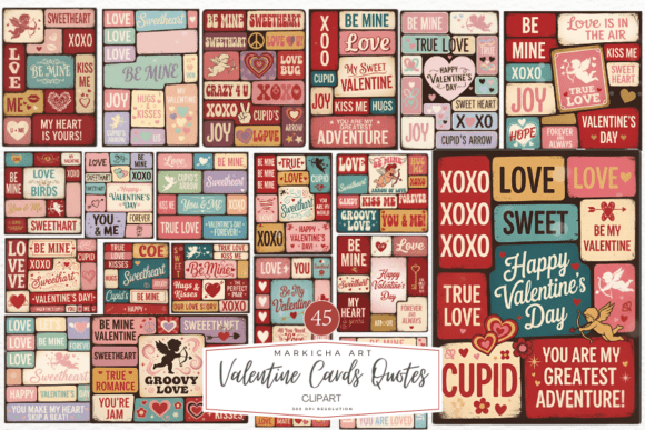 Valentine Cards Quotes Clipart: A Creative Resource for Every Designer